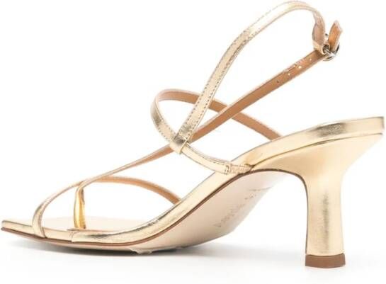 Aeyde Elise leren sandalen 65 mm Goud