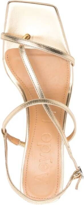 Aeyde Elise leren sandalen 65 mm Goud