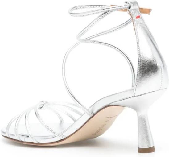 Aeyde Luella 65 metallic sandalen Zilver