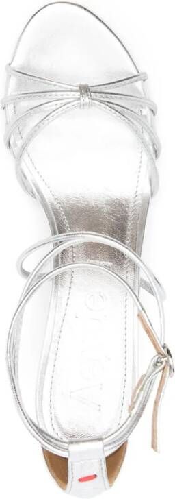 Aeyde Luella 65 metallic sandalen Zilver