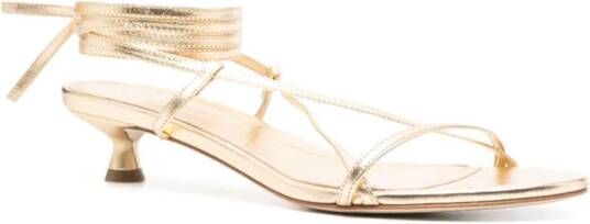 Aeyde Paige 35mm leren sandalen Goud