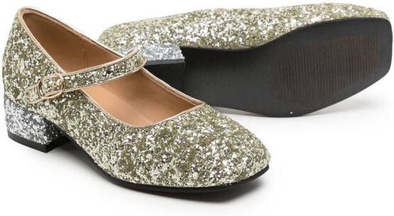 Age of Innocence Agnese ballerina's verfraaid met glitters Goud