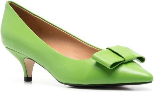 Age of Innocence Jacqueline pumps verfraaid met strik Groen