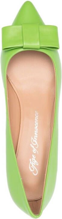 Age of Innocence Jacqueline pumps verfraaid met strik Groen