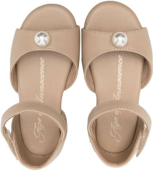 Age of Innocence Leren ballerina's Beige