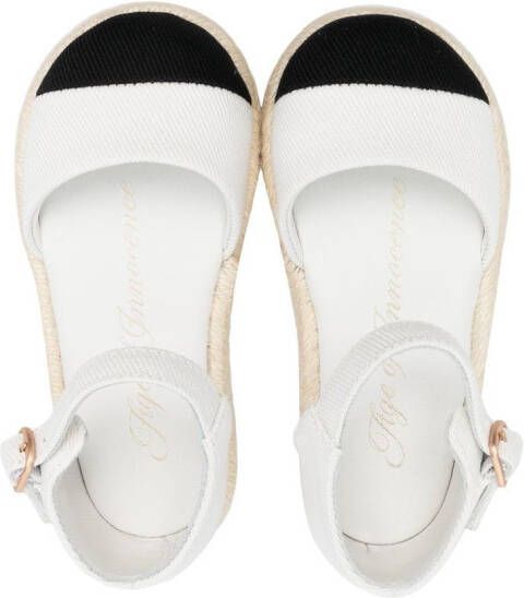 Age of Innocence Marissa espadrilles met contrasterende neus Wit