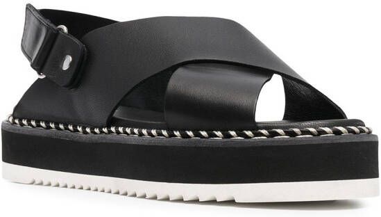 AGL Martha sandalen met gekruiste bandjes Zwart
