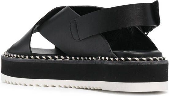 AGL Martha sandalen met gekruiste bandjes Zwart