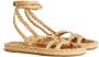 Alanui A Love Letter To India geweven sandalen Beige - Thumbnail 2