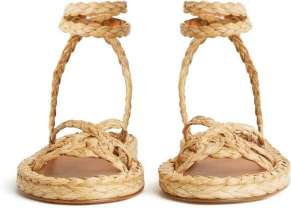 Alanui A Love Letter To India geweven sandalen Beige