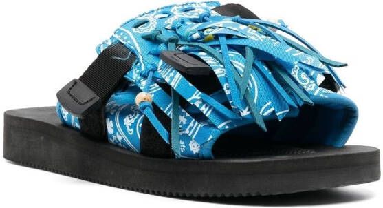 Alanui X Suicoke Sandalen met franje Blauw