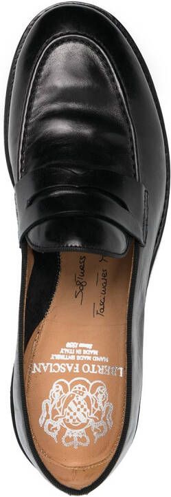 Alberto Fasciani Loafers met lage hak Zwart