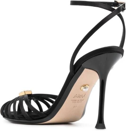 Alevì Kida leren sandalen Zwart