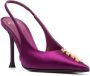 Alevì Satijnen slingback pumps Paars - Thumbnail 2