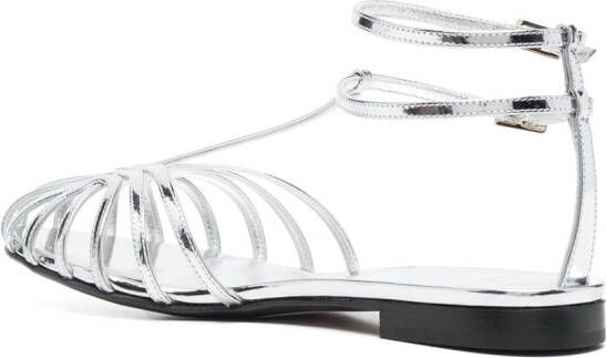 Alevì Leren sandalen Zilver