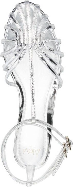 Alevì Leren sandalen Zilver