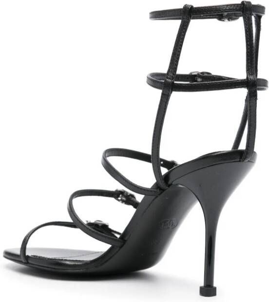 Alexander McQueen Leren sandalen Zwart