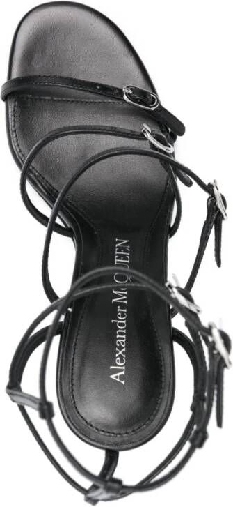 Alexander McQueen Leren sandalen Zwart