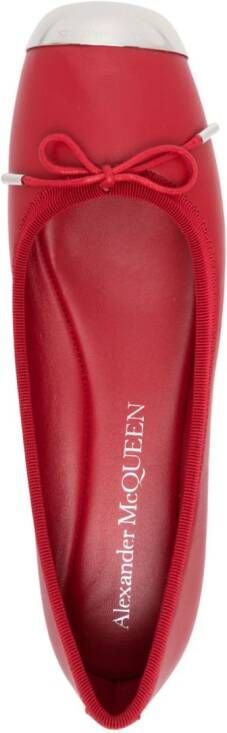 Alexander McQueen Ballerina's met strikdetail Rood