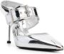 Alexander McQueen Metallic muiltjes Zilver - Thumbnail 2