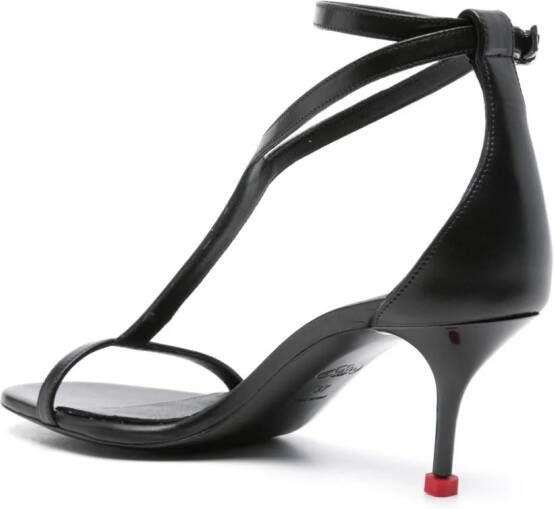 Alexander McQueen Harness leren sandalen 70 mm Zwart