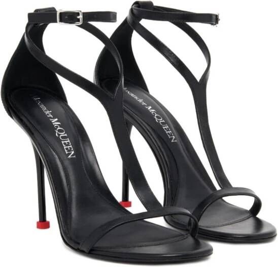 Alexander McQueen Harness leren sandalen Zwart