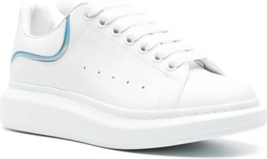 Alexander McQueen Oversized leren sneakers Wit