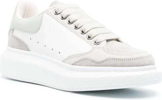 Alexander McQueen Larry sneakers met leren vlakken Wit