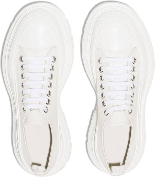 Alexander McQueen Leren sneakers Wit