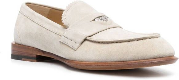 Alexander McQueen Loafers met logoplakkaat Beige