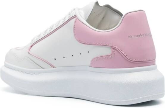 Alexander McQueen Oversized leren sneakers Wit