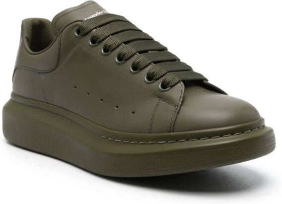 Alexander McQueen Oversized leren sneakers Groen