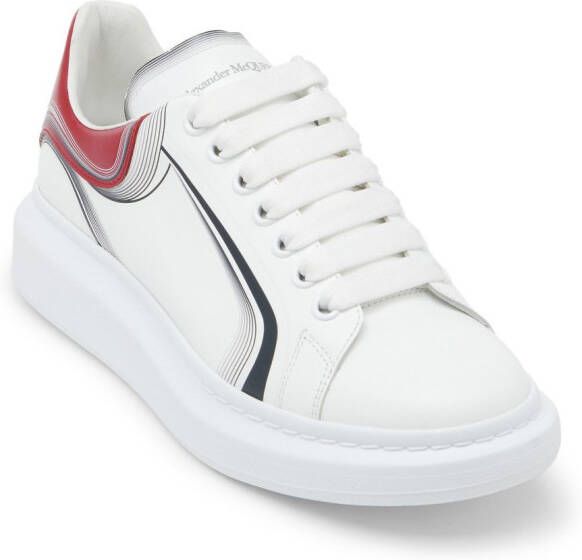 Alexander McQueen Oversized leren sneakers Wit