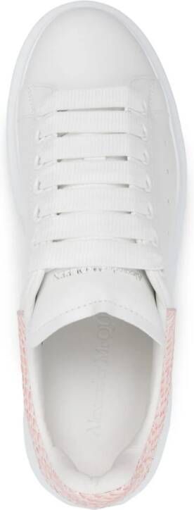 Alexander McQueen Oversized leren sneakers Wit