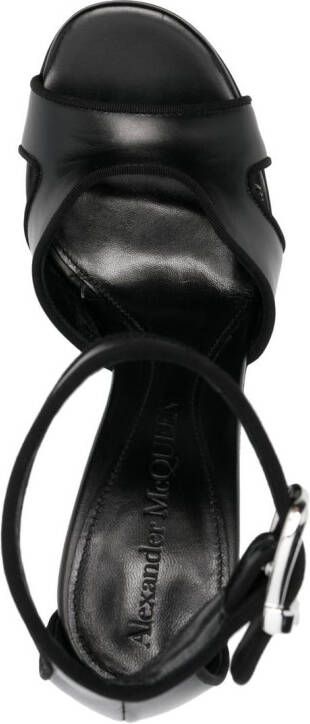 Alexander McQueen Pumps met open neus Zwart