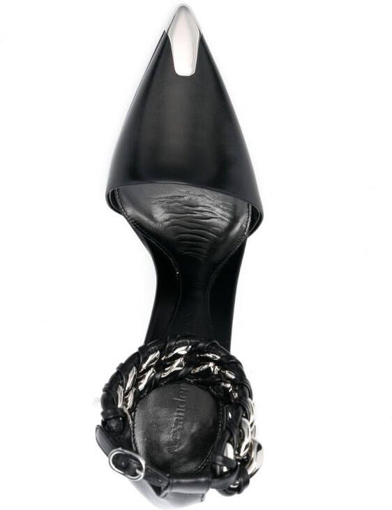 Alexander McQueen Pumps verfraaid met ketting Zwart