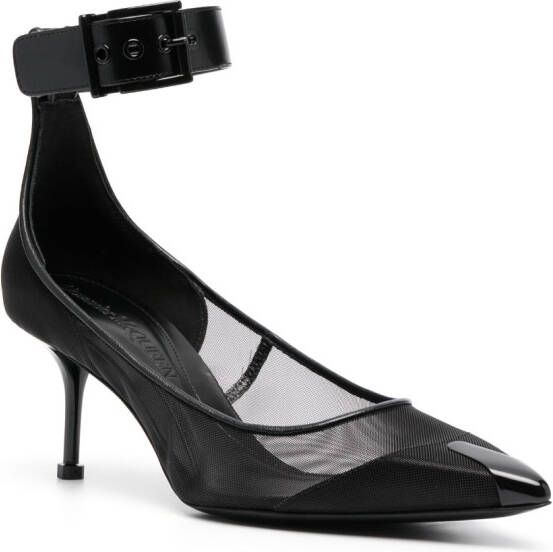 Alexander McQueen Punk pumps met enkelbandje Zwart