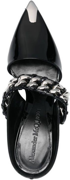 Alexander McQueen Punk Chain muiltjes Zwart