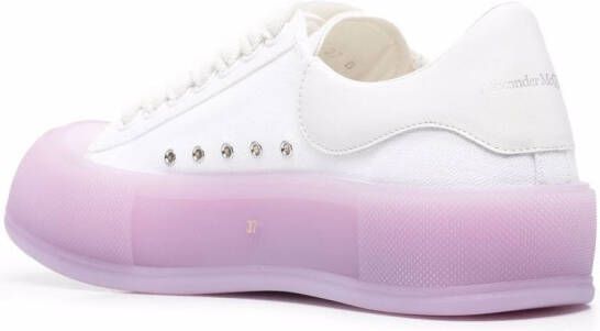 Alexander McQueen Sneakers met contrasterende zool Wit