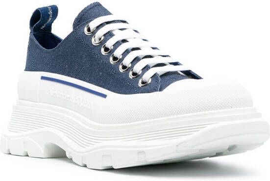 Alexander McQueen Sneakers met plateauzool Blauw