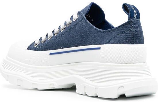 Alexander McQueen Sneakers met plateauzool Blauw