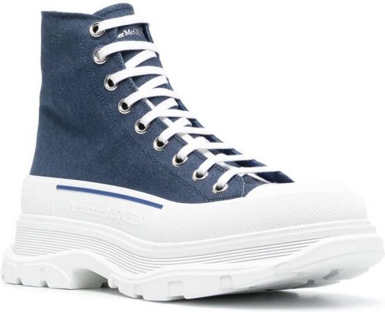 Alexander McQueen Tread Slick high-top sneakers Blauw