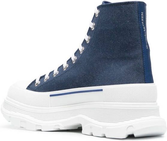 Alexander McQueen Tread Slick high-top sneakers Blauw