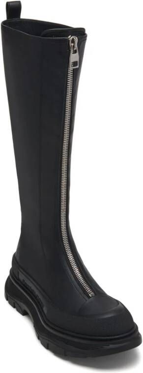 Alexander McQueen Tread Slick leren laarzen Zwart