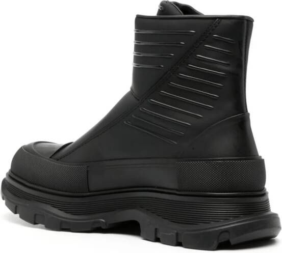 Alexander McQueen Tread Slick leren laarzen Zwart