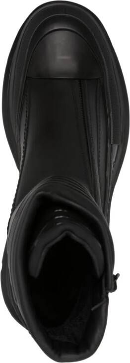 Alexander McQueen Tread Slick leren laarzen Zwart