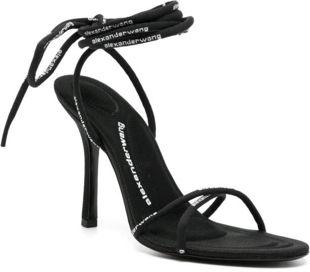 Alexander Wang Helix 105 mm sandalen met veters Zwart