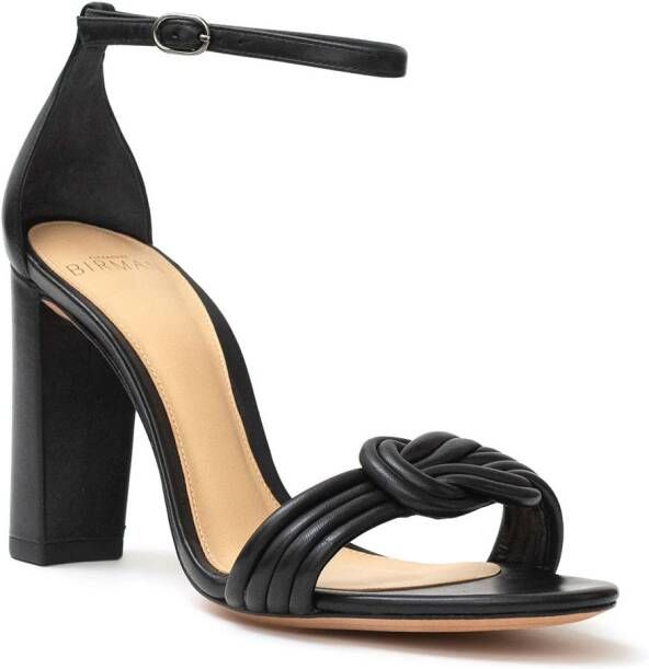 Alexandre Birman Vicky leren sandalen Zwart