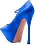 Amina Muaddi Angelica satijnen pumps Blauw - Thumbnail 3