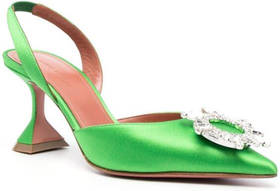 Amina Muaddi Begum slingback pumps Groen